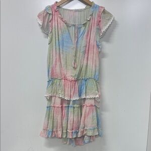 Kendall Lane Dress, Ruffle, Flutter Sleeve, Pastels, Tiered, Mini